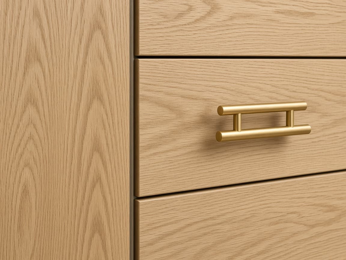 Close-up of luxury kitchen cabinet doors